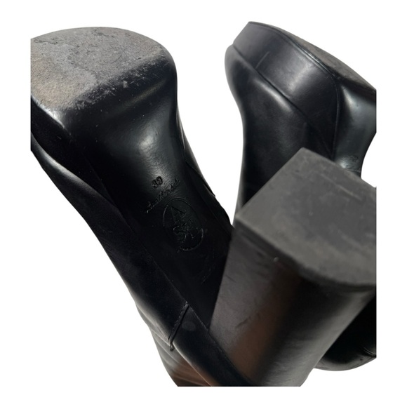 ASH Amazon Black leather platform ankle boots - Picture 6 of 7